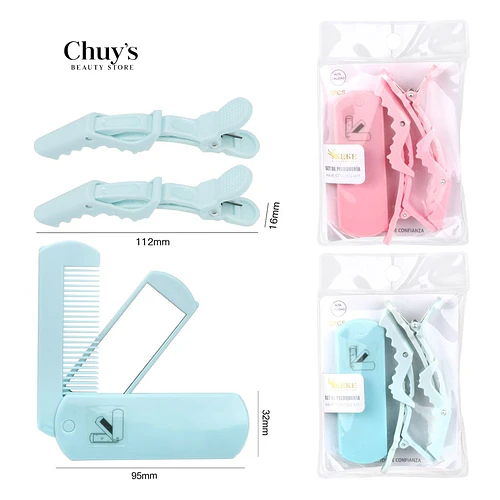 Set Gancheta y Peine Pegable 3Pcs - Chuys Beautys | Chuy's Beautys