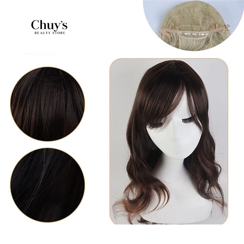 Peluca Castaño Ondulada - Chuys Beautys | Chuy's Beautys