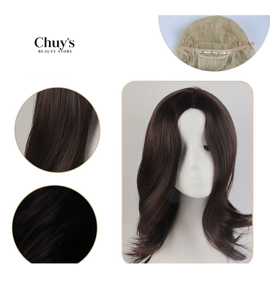 Peluca corta de cabello sintético