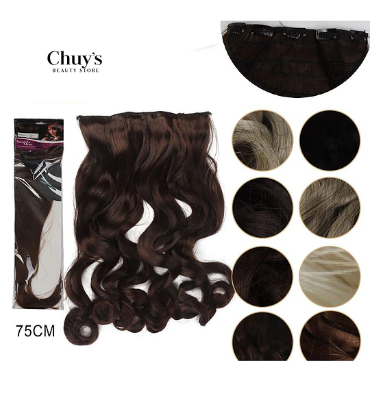 Extensiones de cabello rizado 75 cm