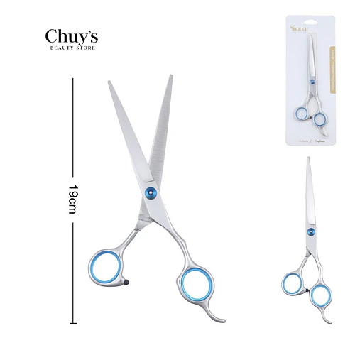 Tijeras para Cabello Acero Inoxidable 19cm - Chuys Beautys | Chuy's Beautys