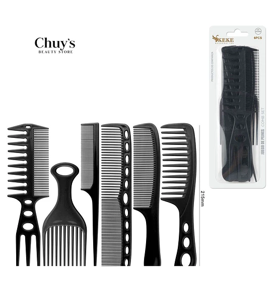 Set de Peinetas Negras