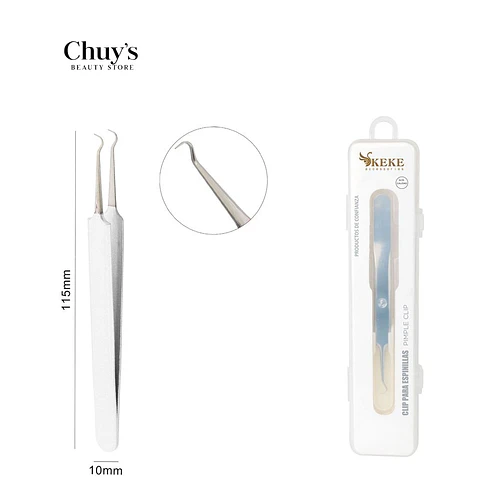 Pinza para Acné Acero Inoxidable 115*10mm - Chuys Beautys | Chuy's Beautys