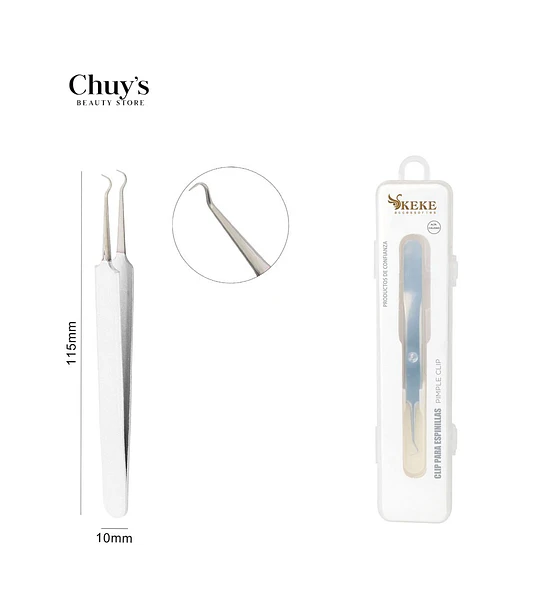 Pinza para Acné Acero Inoxidable 115*10mm