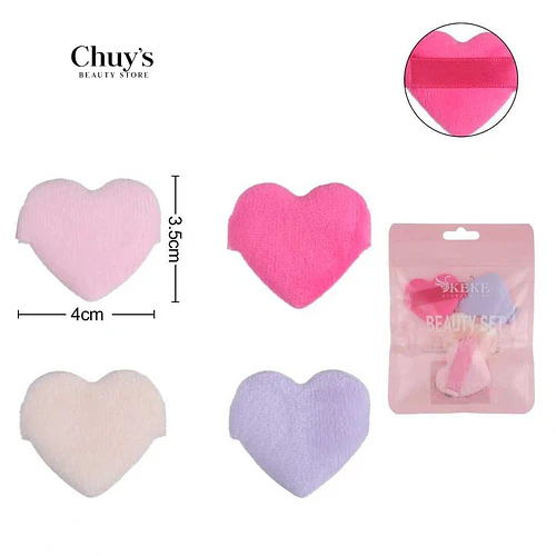 Esponja de Maquillaje Corazón - Chuys Beautys | Chuy's Beautys