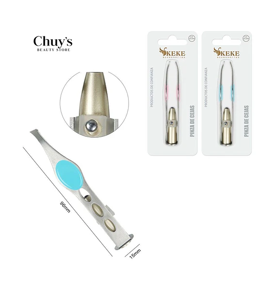 Pinzas para cejas con luz