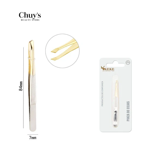 Pinzas de Cejas Acero Inoxidable 84*1,2 mm - Chuys Beautys | Chuy's Beautys