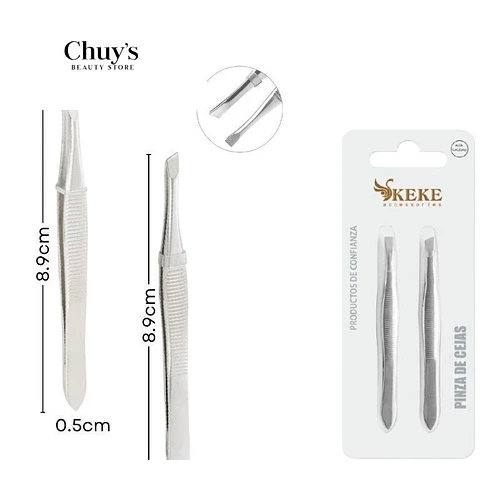 Pinza de cejas acero inoxidable - Chuys Beautys | Chuy's Beautys