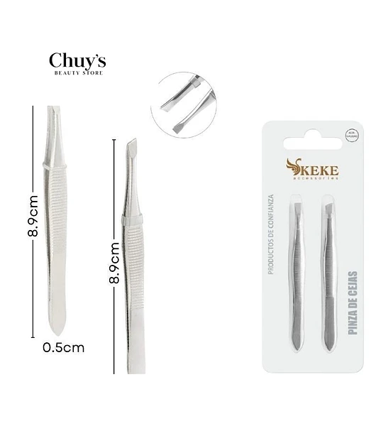 Pinza de cejas acero inoxidable