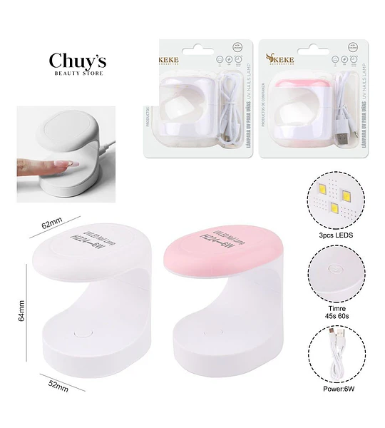 Lampara LED Portatil de Secado de Unas USB