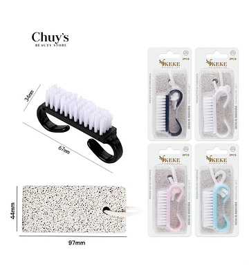 Set Cepillo Manicure y Piedra Pome 2Pcs - Chuys Beautys | Chuy's Beautys Store