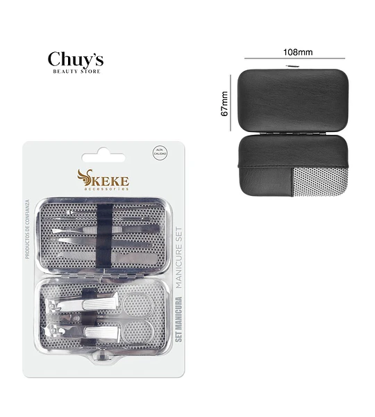 Set de Manicure 8 Piezas Acero Inoxidable