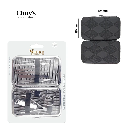 Set de Manicure 9 Piezas Acero Inoxidable - Chuys Beautys | Chuy's Beautys