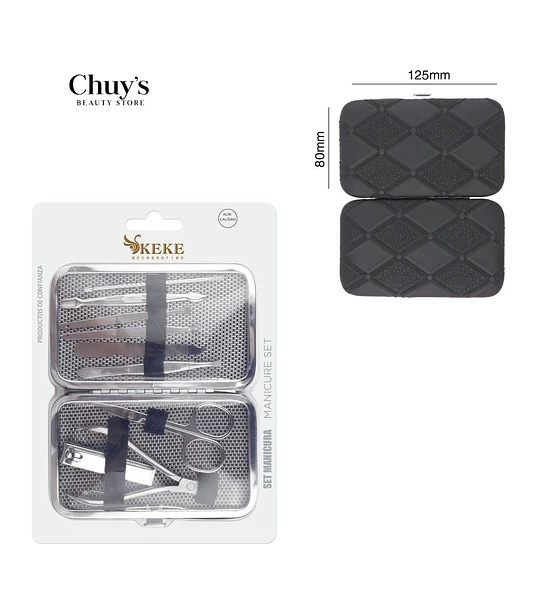 Set de Manicure 9 Piezas Acero Inoxidable