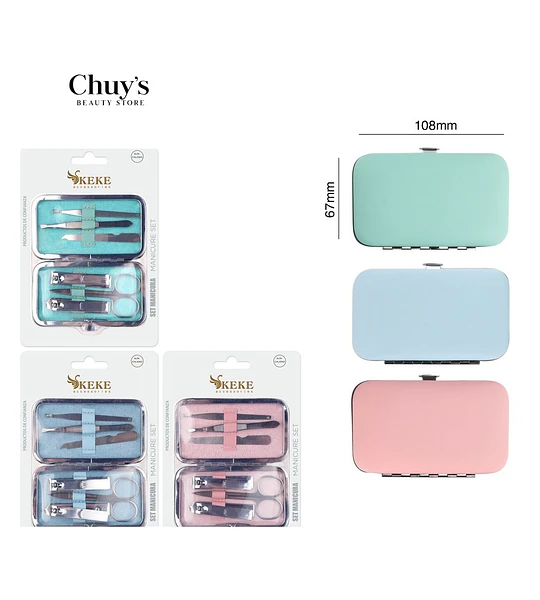 Set de Manicure 6 Piezas Acero Inoxidable