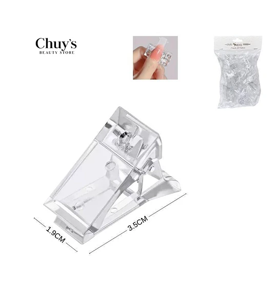 Pinzas de acrílico transparente para uñas