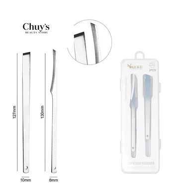Espátulas Pedicura Acero Inoxidable 2PCS - Chuys Beautys | Chuy's Beautys Store