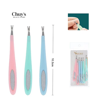 Cortacutícula Paleta 10,3cm 6Pcs - Chuys Beautys | Chuy's Beautys Store