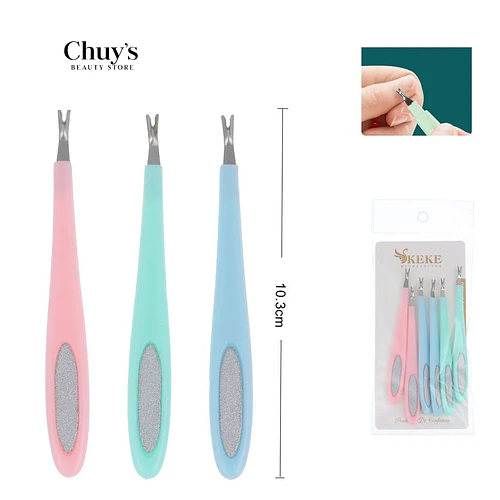 Cortacutícula Paleta 10,3cm 6Pcs - Chuys Beautys | Chuy's Beautys