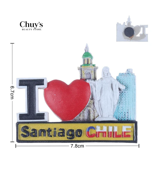 Imán I Love Santiago Chile