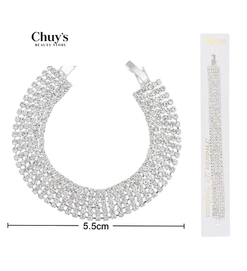 Pulsera Plateada de Piedrería - Chuys Beautys | Chuy's Beautys Store