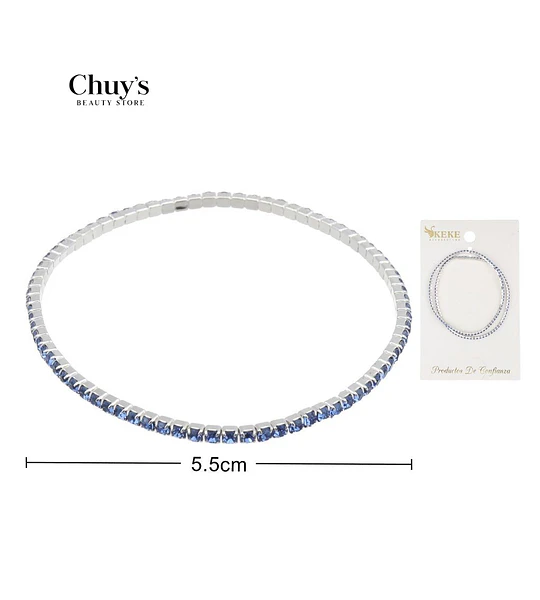 Pulsera Azul con Brillos