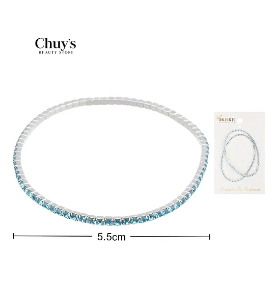 Pulsera Azul con Brillos