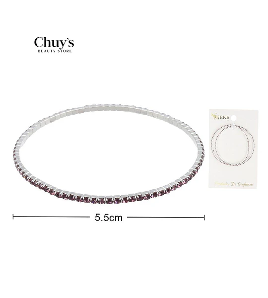 Pulsera Púrpura con Brillos