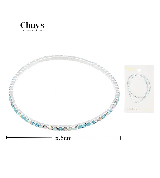 Pulsera Celeste con Brillos