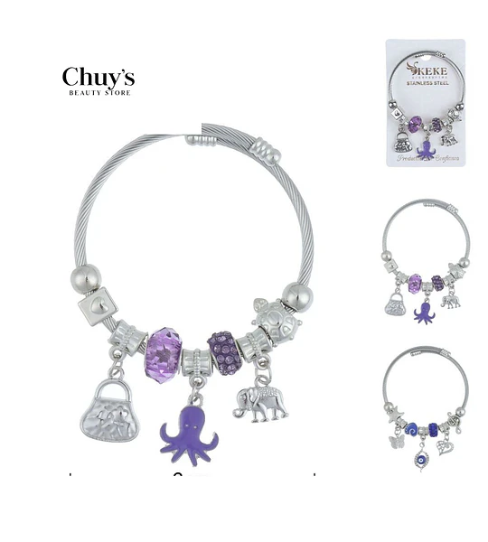 Pulsera Acero Inoxidable con Charm