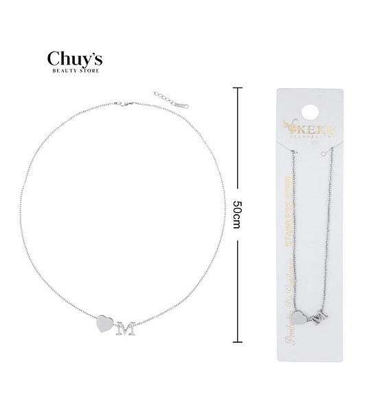 Collar acero inoxidable 45+5cm