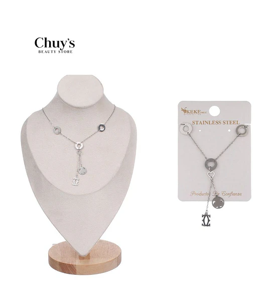 Collar acero inoxidable 45+5cm