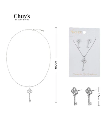 Collar con Pendientes Aleación Acero Inoxidable - Chuys Beautys | Chuy's Beautys Store