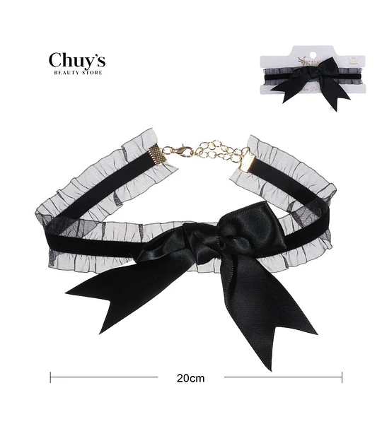 Choker de Raso con Volantes