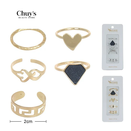 Set de Anillos Elegantes - Chuys Beautys | Chuy's Beautys