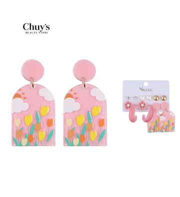 Pendientes Acrilicos Coloridos - Chuys Beautys | Chuy's Beautys Store