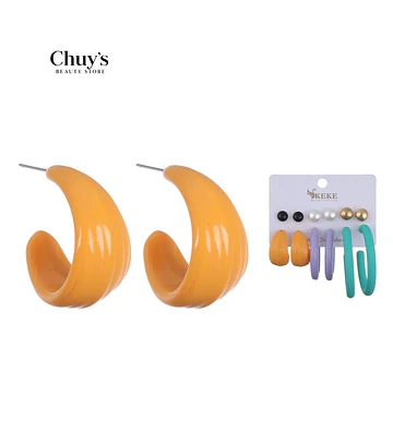 Pendientes Acrílicos Amarillos - Chuys Beautys | Chuy's Beautys Store