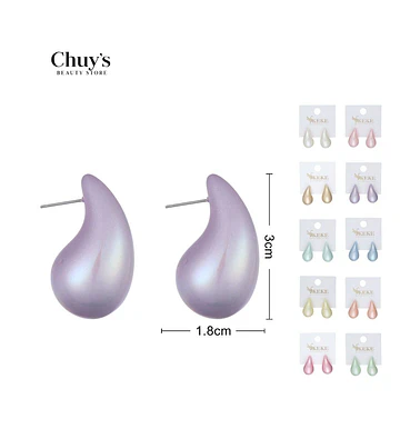 Pendientes de Colores Iridiscentes - Chuys Beautys | Chuy's Beautys Store