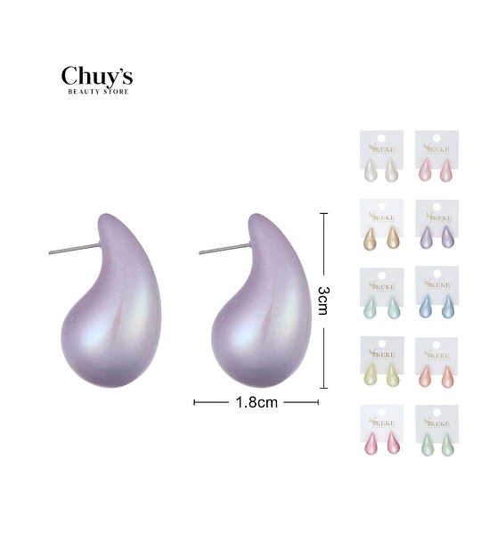 Pendientes de Colores Iridiscentes