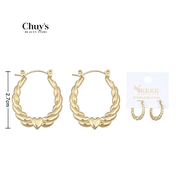 Pendientes acero inoxidable 2-3cm - Chuys Beautys | Chuy's Beautys Store