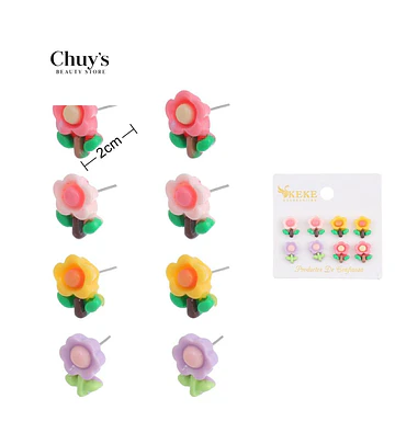 Pendientes para Niñas Flores - Chuys Beautys | Chuy's Beautys Store