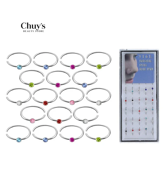 Piercing Acero Inoxidable 1,8mm 40 Pcs