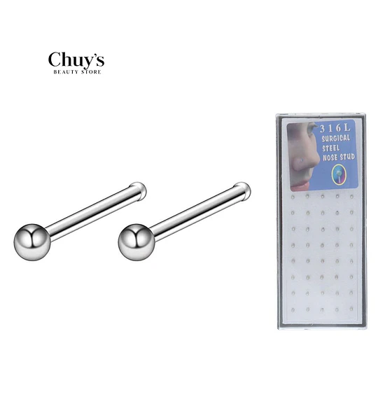 Piercing acero inoxidable 1,8mm 40pcs