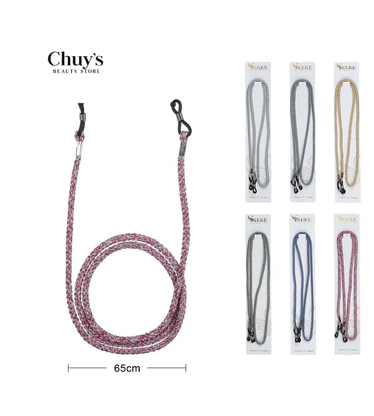Cuerda para lentes trenzada 65 cm