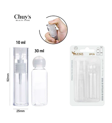 Juego de 2 Botellas de Loción con Atomizador - Chuys Beautys | Chuy's Beautys Store