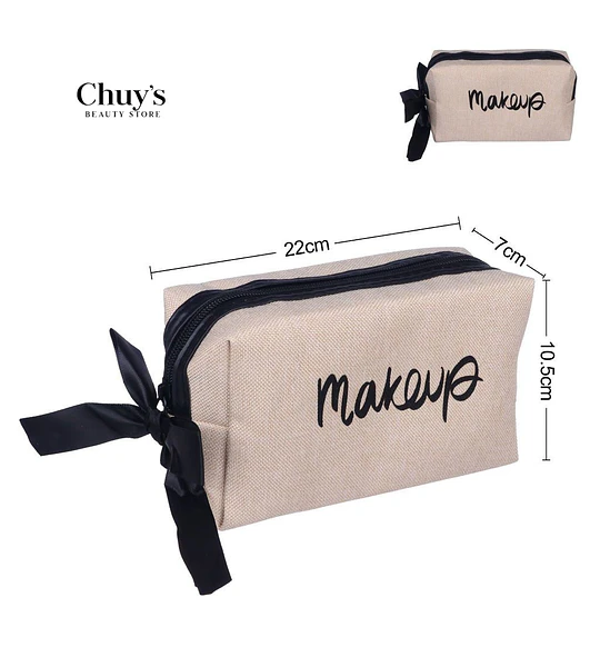 Neceser de maquillaje con lazo