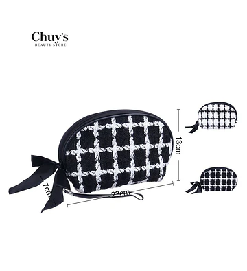 Neceser de Tela Estilo Cuadros - Chuys Beautys | Chuy's Beautys Store