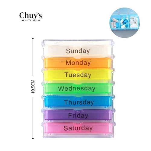 Pastillero Plastico 4,8*7,8*10,5CM - Chuys Beautys | Chuy's Beautys