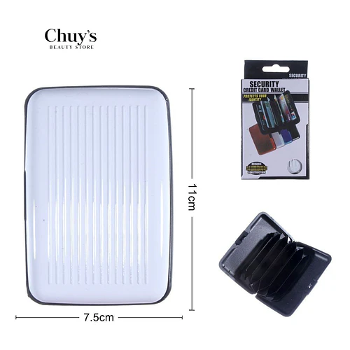 Tarjetero Blanco 2*7.5*11cm - Chuys Beautys | Chuy's Beautys