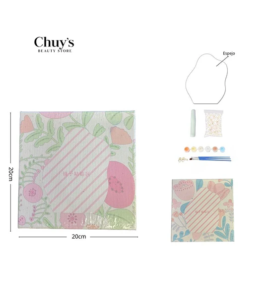 Espejo con Diseños Floral